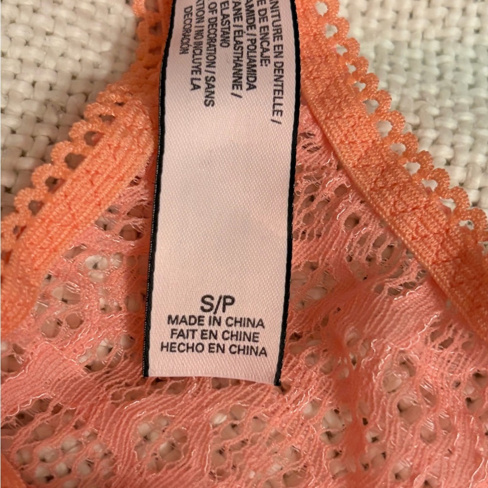 Lace-Up Orange Lace Victoria Secret Bodysuit - Picture 2 of 9